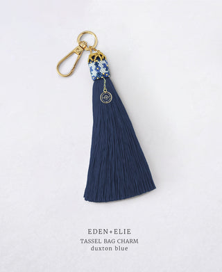 Tassel Bag Charm - Duxton Blue
