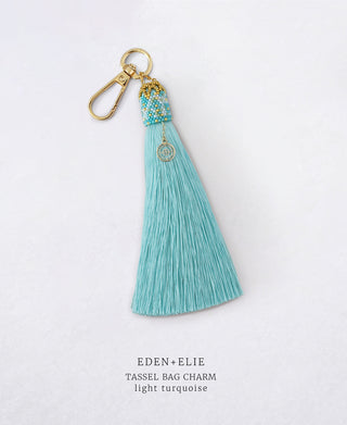 Tassel Bag Charm - Light Turquoise