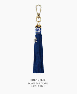 Tassel Bag Charm - Duxton Blue