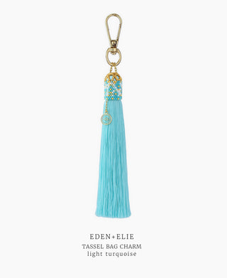 Tassel Bag Charm - Light Turquoise