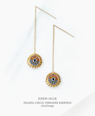 Solaria Circle Threader Earrings - Challenge