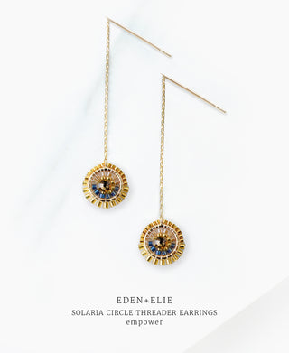 Solaria Circle Threader Earrings - Empower