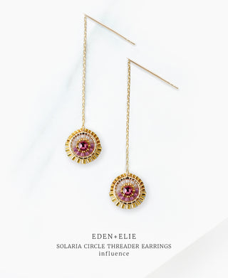 Solaria Circle Threader Earrings - Influence