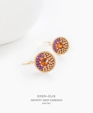 EDEN + ELIE Infinity drop earrings - nectar