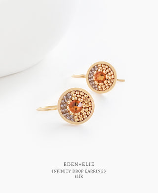 EDEN + ELIE Infinity drop earrings - silk