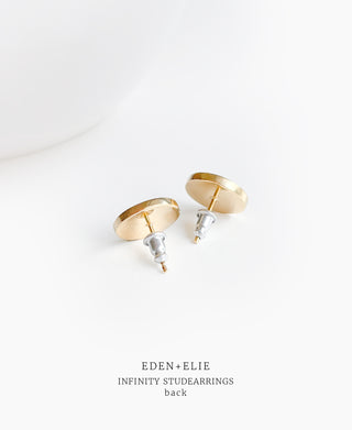 EDEN + ELIE Infinity stud earrings - shell