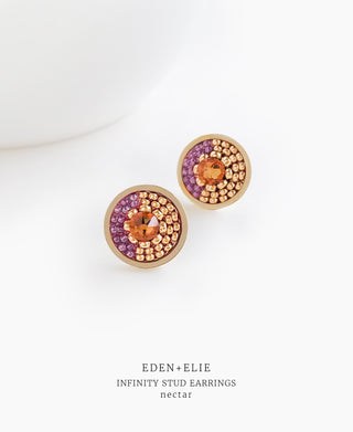 EDEN + ELIE Infinity stud earrings - nectar