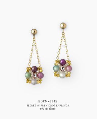 Secret Garden Drop Earrings - Tourmaline