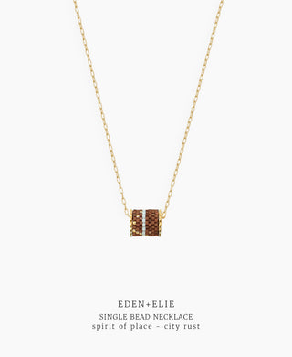 Single Bead Necklace - Spirit of Place City Rust