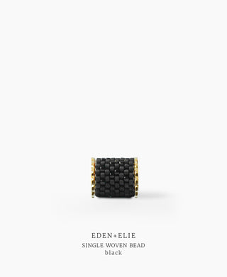 EDEN + ELIE Necklace Bar single bead + optional chain - basic black