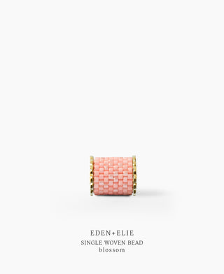 EDEN + ELIE Necklace Bar single bead + optional chain - blossom pink