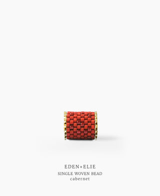 EDEN + ELIE Necklace Bar single bead + optional chain - cabernet red