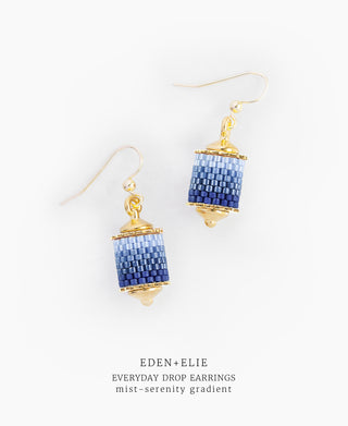 EDEN + ELIE Everyday Drop Earrings - mist serenity gradient