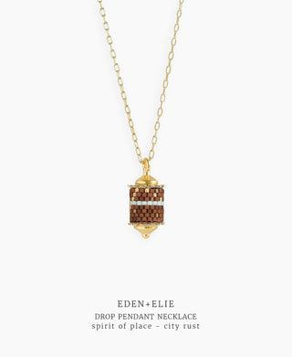 Drop Pendant Necklace - Spirit of Place City Rust