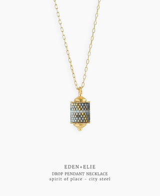 Drop Pendant Necklace - Spirit of Place City Steel