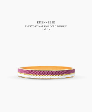 EDEN + ELIE Everyday Gold Narrow Bangle - dahlia