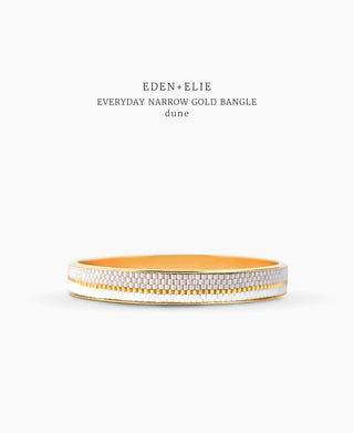 EDEN + ELIE Everyday Gold Narrow Bangle - dune