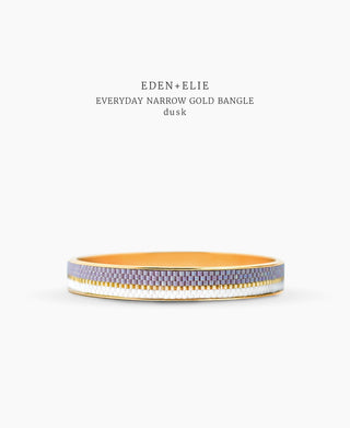 EDEN + ELIE Everyday Gold Narrow Bangle - dusk
