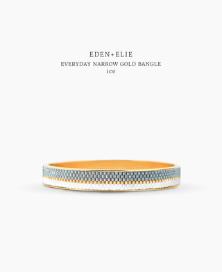 EDEN + ELIE Everyday Gold Narrow Bangle - ice