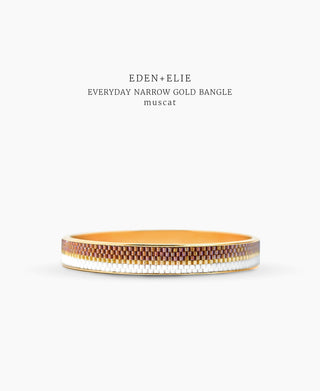 EDEN + ELIE Everyday Gold Narrow Bangle - muscat