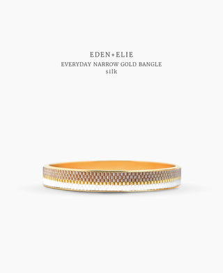 EDEN + ELIE Everyday Gold Narrow Bangle - silk