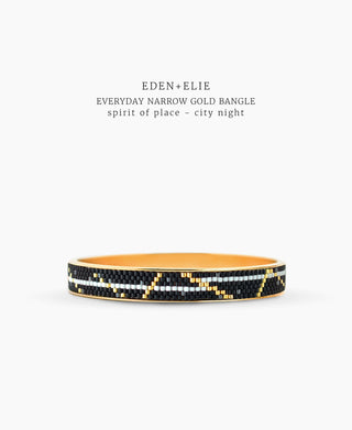 Gold Narrow Bangle - Spirit of Place City Night