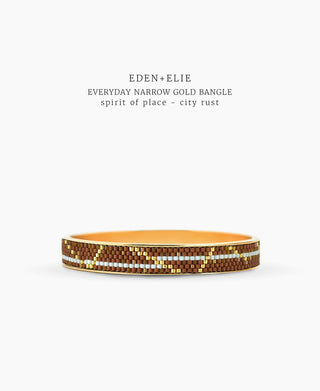 Gold Narrow Bangle - Spirit of Place City Rust