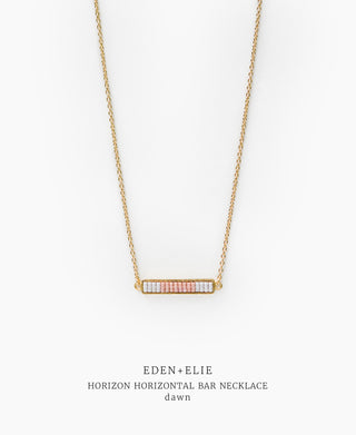 EDEN + ELIE Horizon Horizontal bar necklace - dawn pink