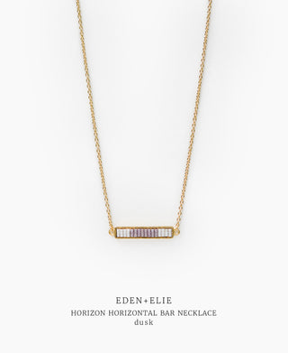 EDEN + ELIE Horizon Horizontal bar necklace - dusk purple