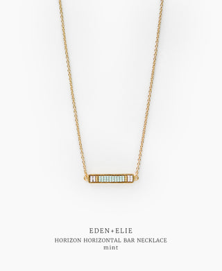 EDEN + ELIE Horizon Horizontal bar necklace - mint green