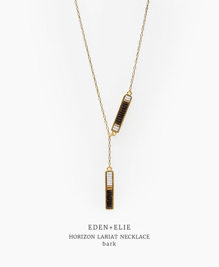 EDEN + ELIE Horizon Lariat necklace - bark brown