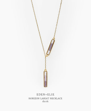 EDEN + ELIE Horizon Lariat necklace - dusk purple