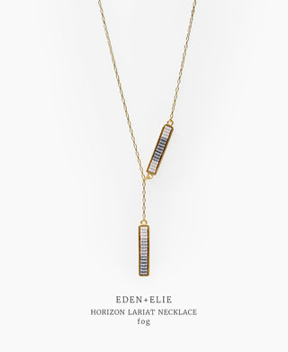 EDEN + ELIE Horizon Lariat necklace - fog grey