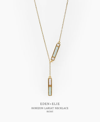 EDEN + ELIE Horizon Lariat necklace - mint green