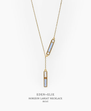 EDEN + ELIE Horizon Lariat necklace - mist blue