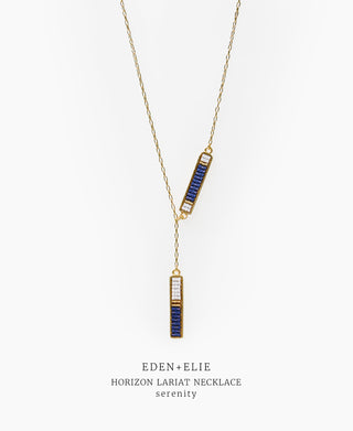 EDEN + ELIE Horizon Lariat necklace - serenity blue