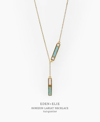 EDEN + ELIE Horizon Lariat necklace - turquoise