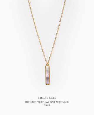 EDEN + ELIE Horizon Vertical bar necklace - dusk purple