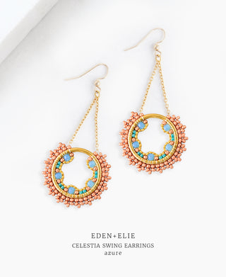 Celestia Swing Earrings - Azure