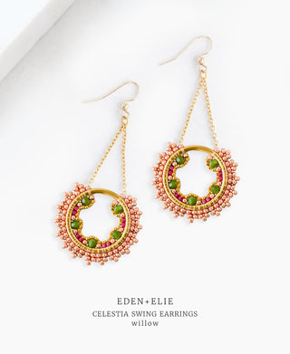 Celestia Swing Earrings - Willow