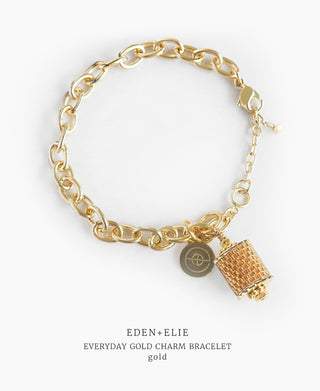 EDEN + ELIE Everyday Gold Charm Bracelet - gold