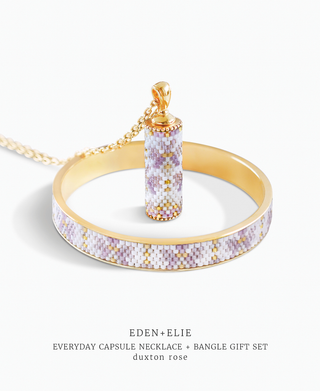 Everyday Capsule Necklace + Bangle Gift Set - Duxton Rose