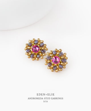 EDEN + ELIE Andromeda Stud Earrings - iris