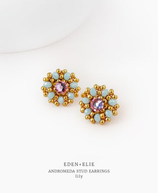EDEN + ELIE Andromeda Stud Earrings - lily