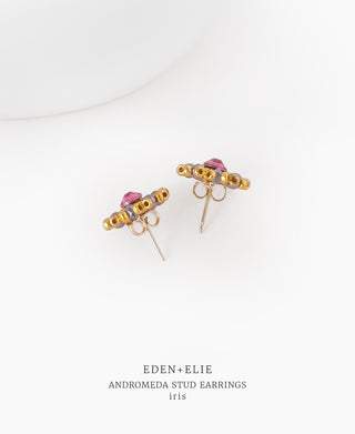 EDEN + ELIE Andromeda Stud Earrings - iris