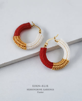Herringbone Huggies - Flame