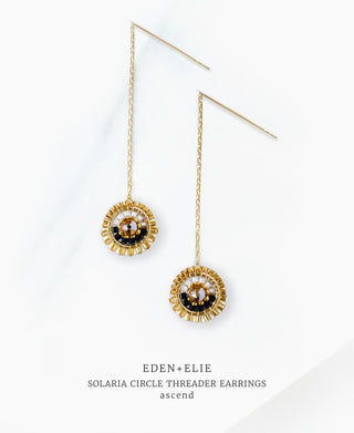 Solaria Circle Threader Earrings - Ascend