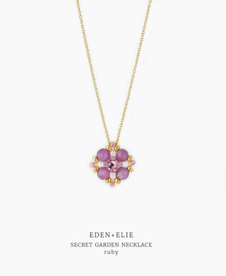 Secret Garden Necklace - Ruby