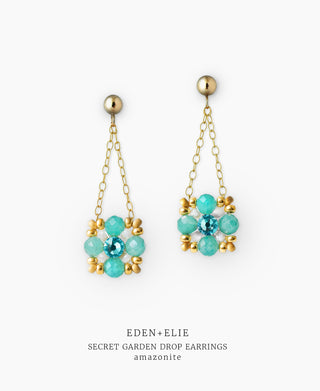 Secret Garden Drop Earrings - Amazonite