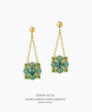 Secret Garden Drop Earrings - Aventurine